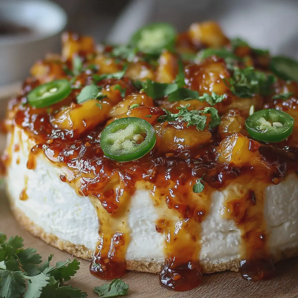 Peach Jalapeño BBQ Cream Cheese Pour-Over