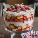 Strawberry Angel Food Cake Trifle