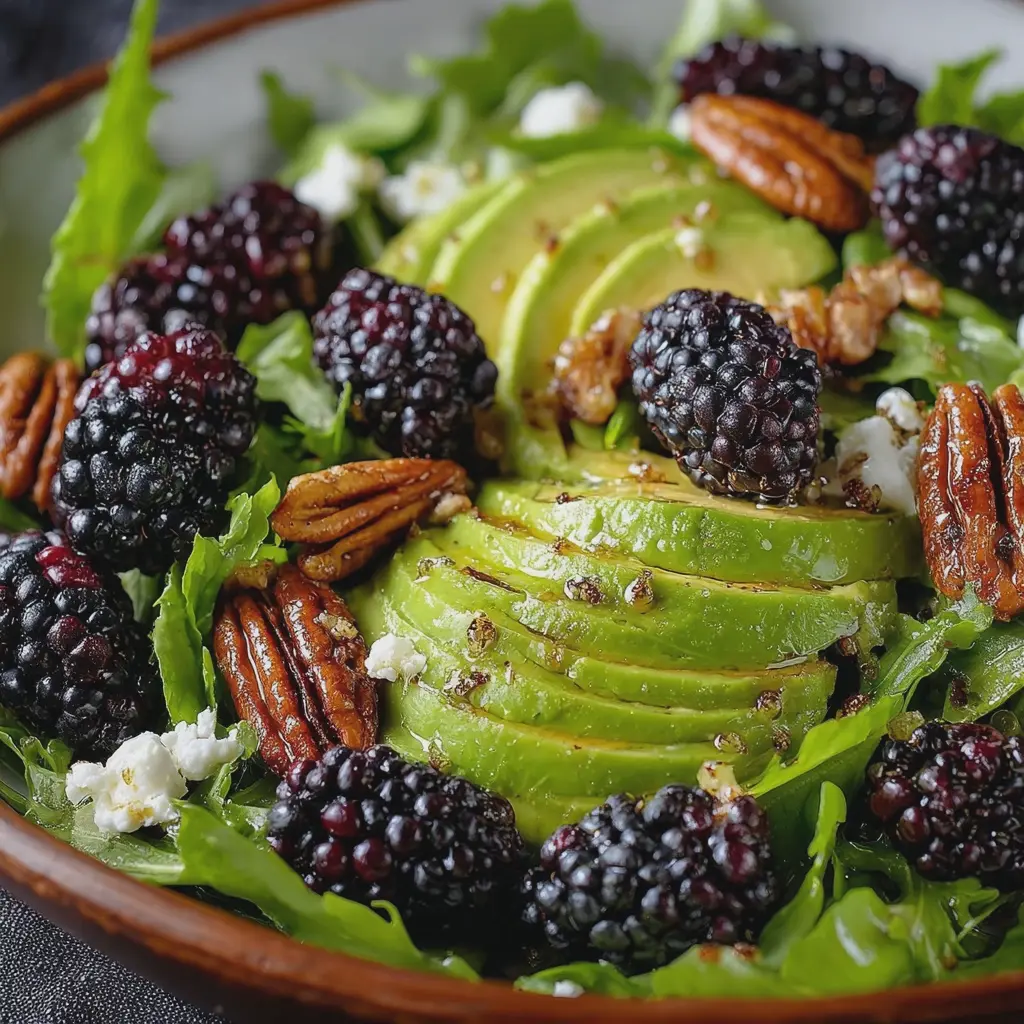 Blackberry & Avocado Salad with Honey Lemon Vinaigrette
