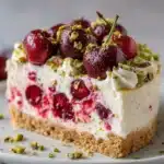 CHERRY PISTACHIO CREAM CHEESECAKE
