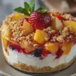 Peach Cobbler Cheesecake Fruit Salad