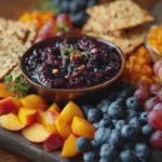 Blueberry Peach Snack Board Jam