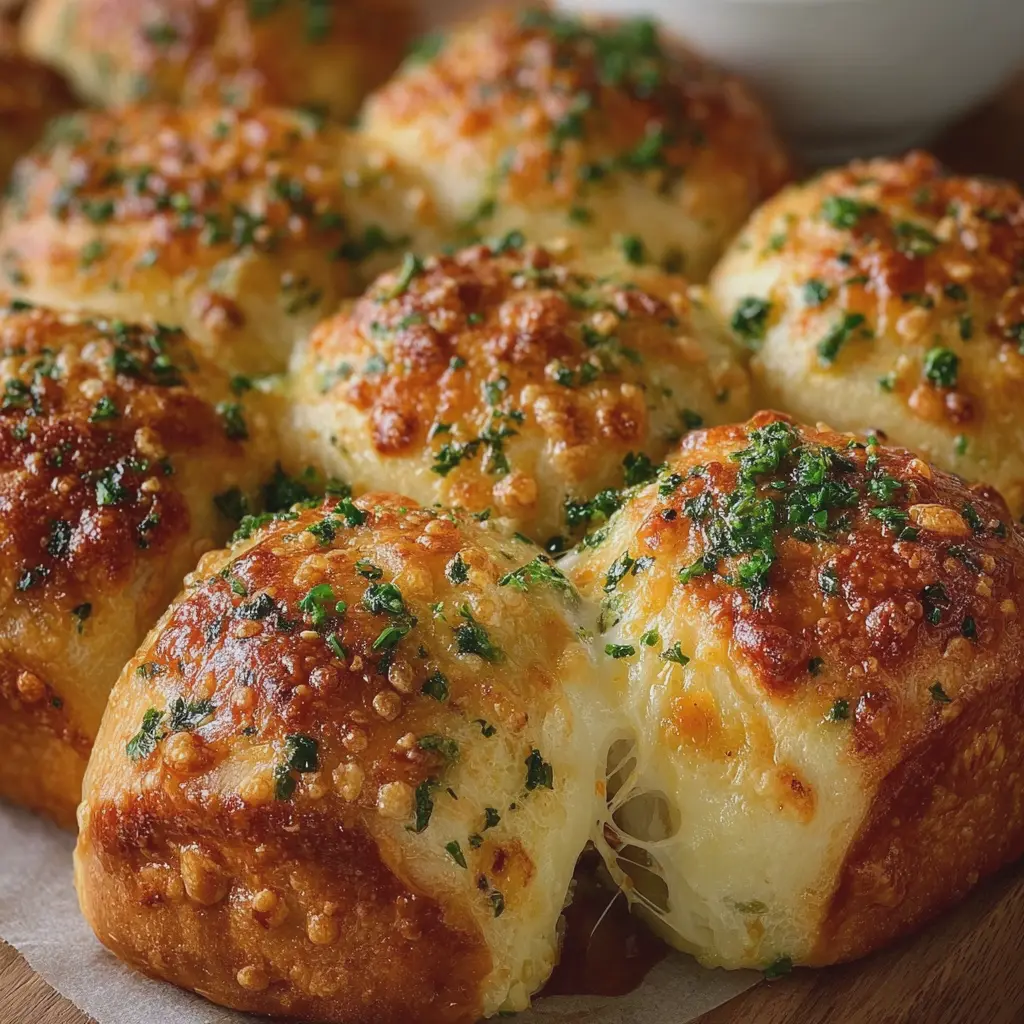 Cheese Stuffed Garlic Rolls