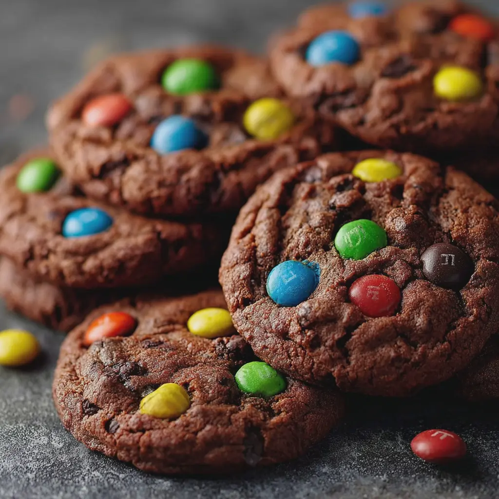 Soft Batch Chocolate M&M Cookies