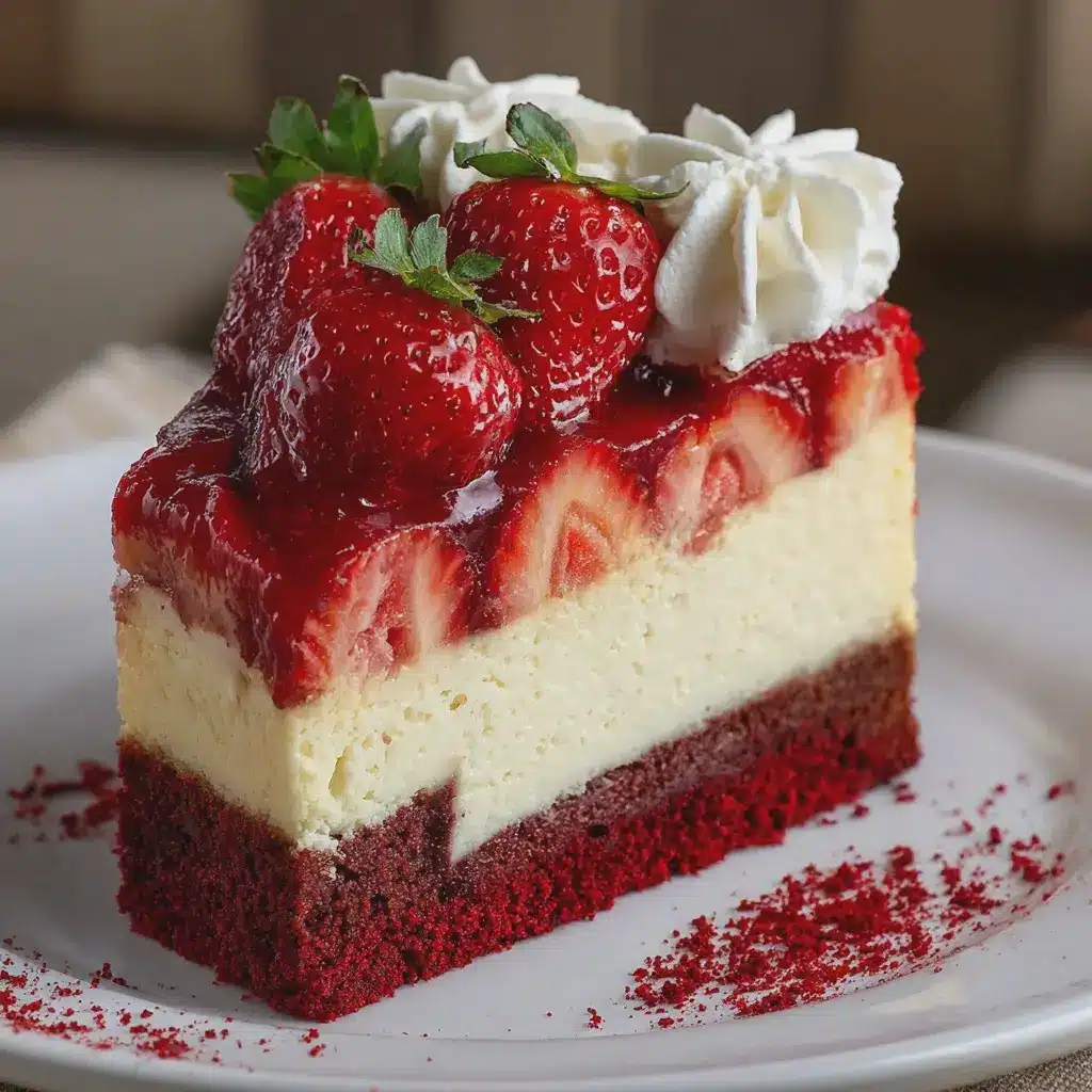 Red Velvet Strawberry Cheesecake