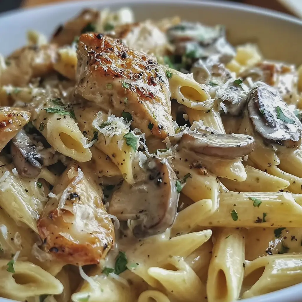 Creamy Chicken & Mushroom Pasta
