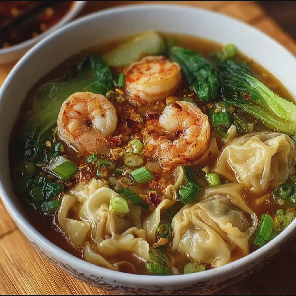 Wonton Soup with Shrimp