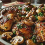 Garlic Pepper Chicken with Mushrooms