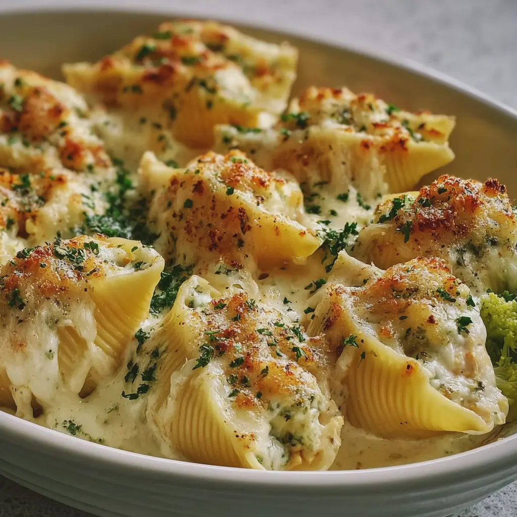 Creamy Alfredo Stuffed Shells