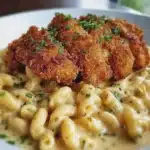 Crispy Chicken with Creamy Pasta