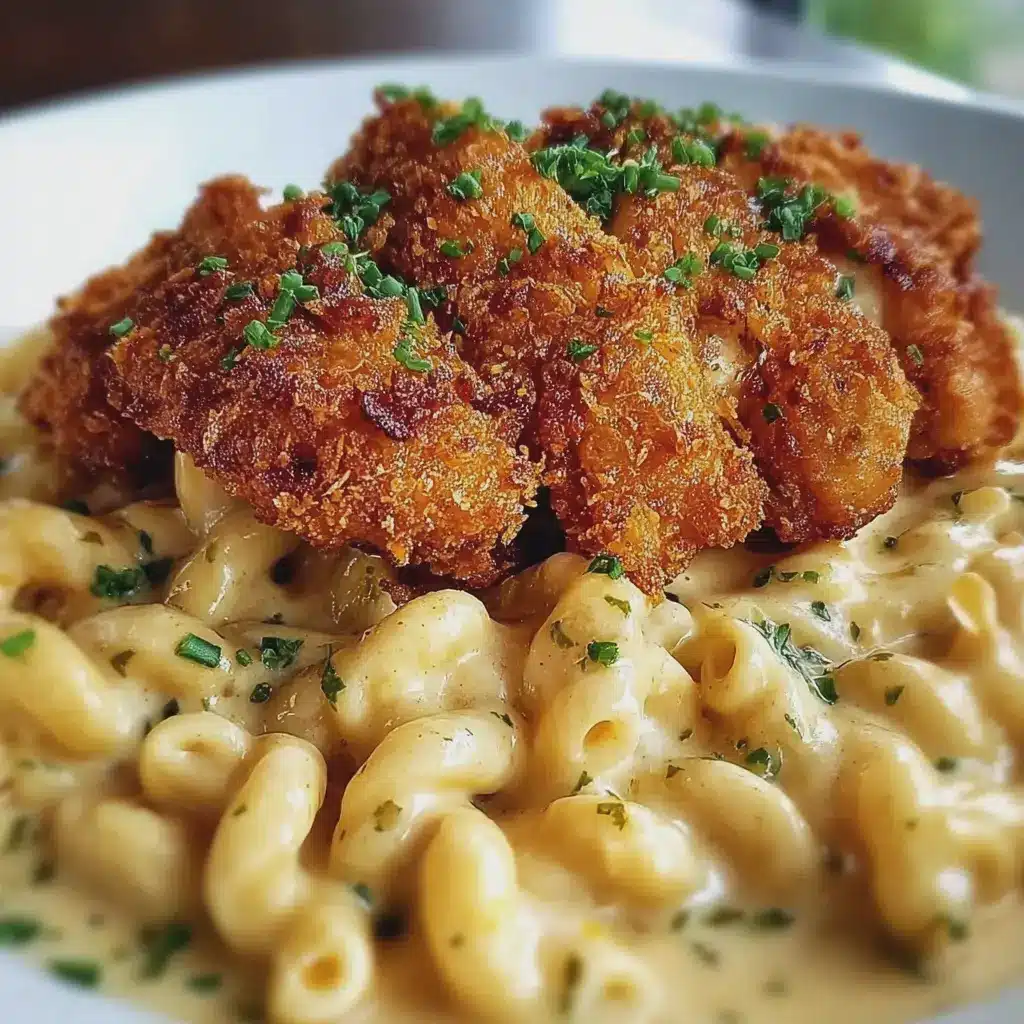 Crispy Chicken with Creamy Pasta