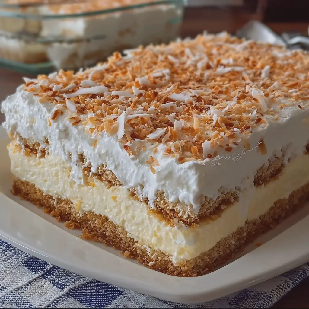No Bake Coconut Cream Dream Dessert
