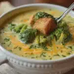 Soupe crémeuse au brocoli et au cheddar