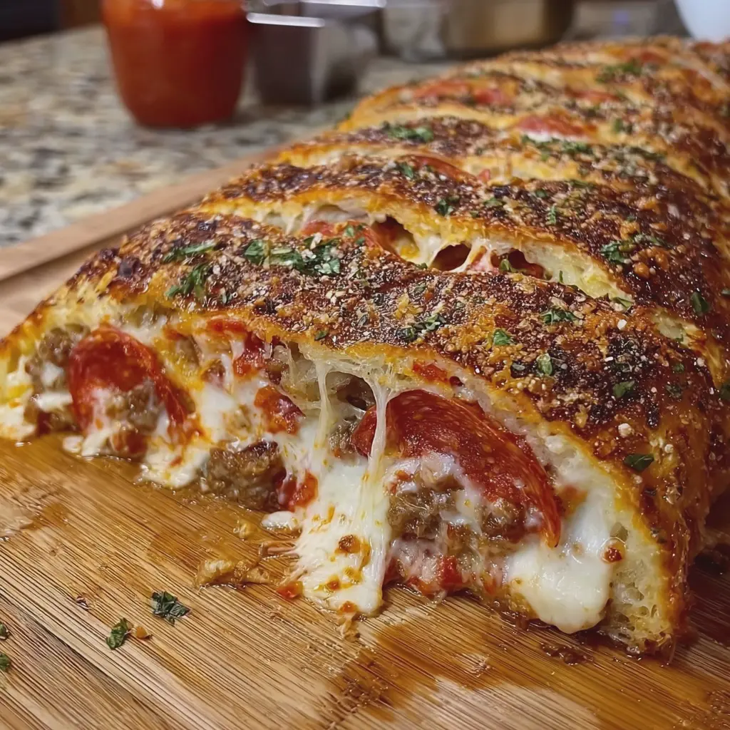 Stromboli Pizza Stuffed Bread