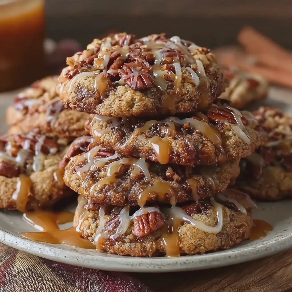 Fall Caramel Apple Pecan Cookies
