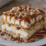 No Bake Caramel Apple Eclair Cake