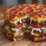 Ultimate Pepperoni Cheeseburger Pizza