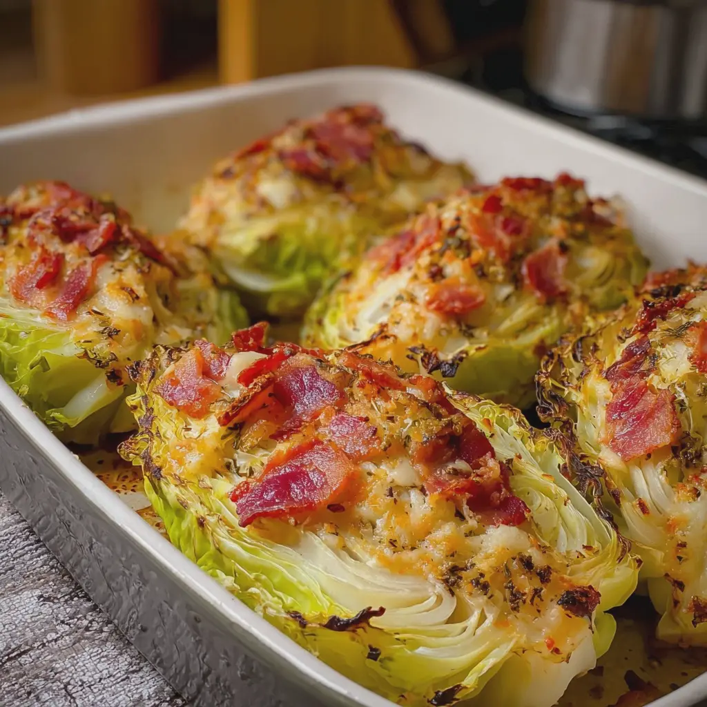 Sela Cabbage Boats with Cheese and Turkey Bacon