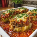 Shrimp and Beef Stuffed Cabbage Rolls