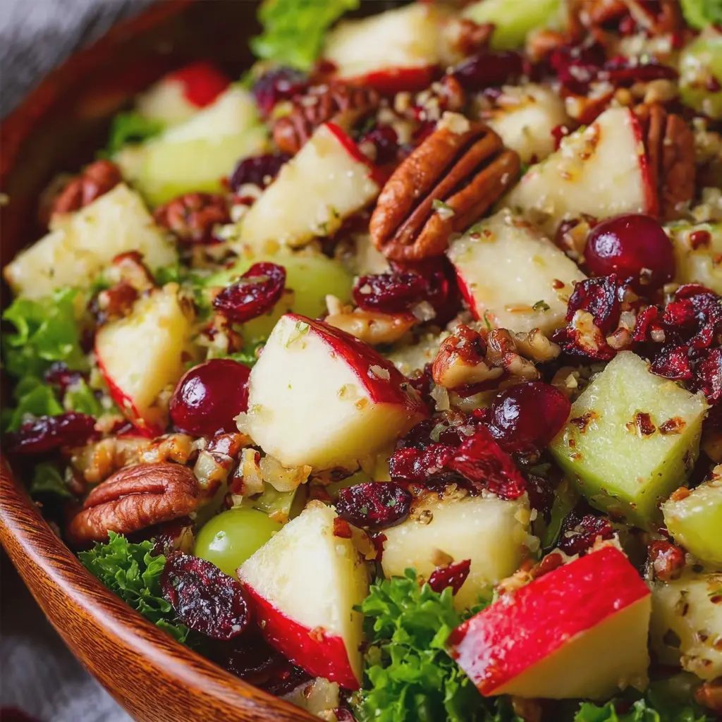 Apple Salad with Honeycrisp Apples Celery Grapes Pecans and Dried Cranberries