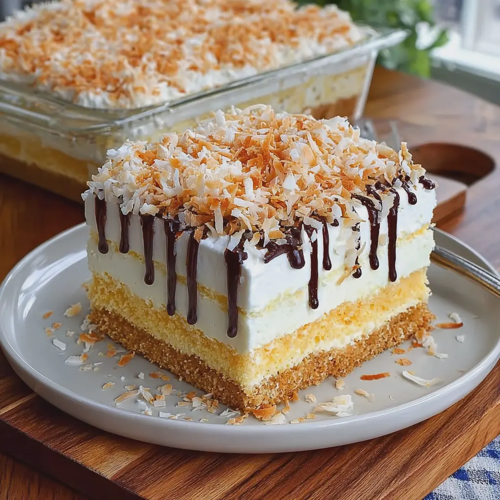 No Bake Coconut Cream Dream Dessert