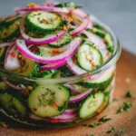 Quick Pickled Cucumber and Red Onion Salad